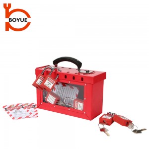 Portable Metal Group Lockout Box GL-01-2