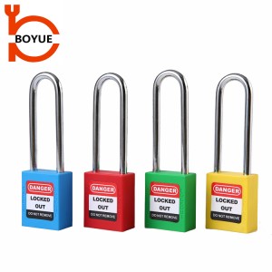 Industrial long shackle 76mm steel shackle safety padlock S/S76