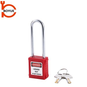 Industrial long shackle 76mm steel shackle safety padlock S/S76