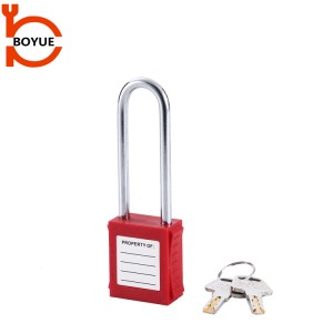 Industrial long shackle 76mm steel shackle safety padlock S/S76