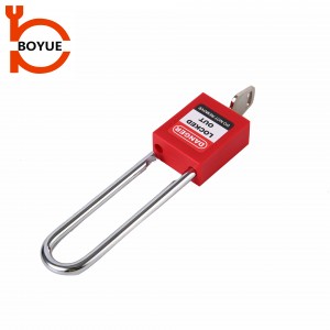 Industrial long shackle 76mm steel shackle safety padlock S/S76
