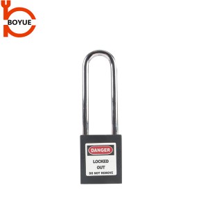 Industrial long shackle 76mm steel shackle safety padlock S/S76