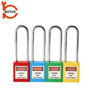 Industrial long shackle 76mm steel shackle safety padlock S/S76