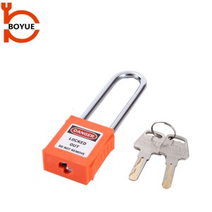 Industrial long shackle 76mm steel shackle safety padlock S/S76