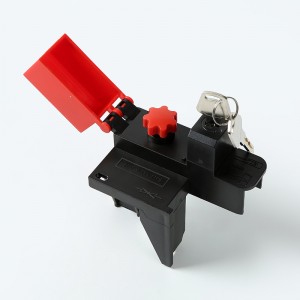 Industrial Plastic Adjustable Ball Valve Lockout with Lock Cylinder Can Lock Without Padlocks BYFM13