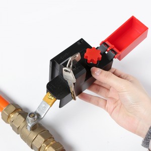 Industrial Plastic Adjustable Ball Valve Lockout with Lock Cylinder Can Lock Without Padlocks BYFM13