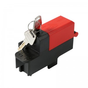 Industrial Plastic Adjustable Ball Valve Lockout with Lock Cylinder Can Lock Without Padlocks BYFM13